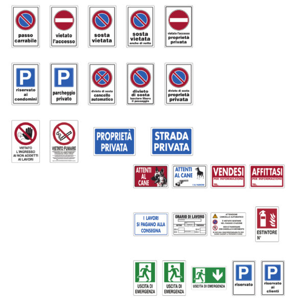 CARTELLI PLASTICA 20X30