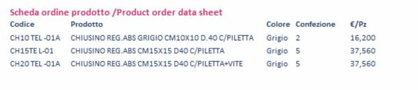 CHIUSINO REGOLABILE CON PILETTA