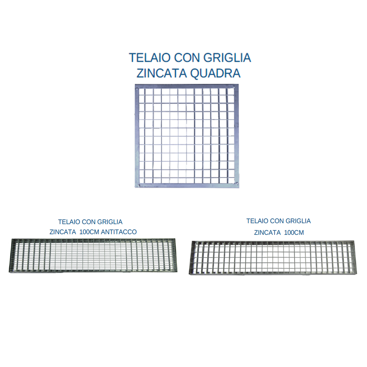 TELAIO CON GRIGLIA ZINCATA